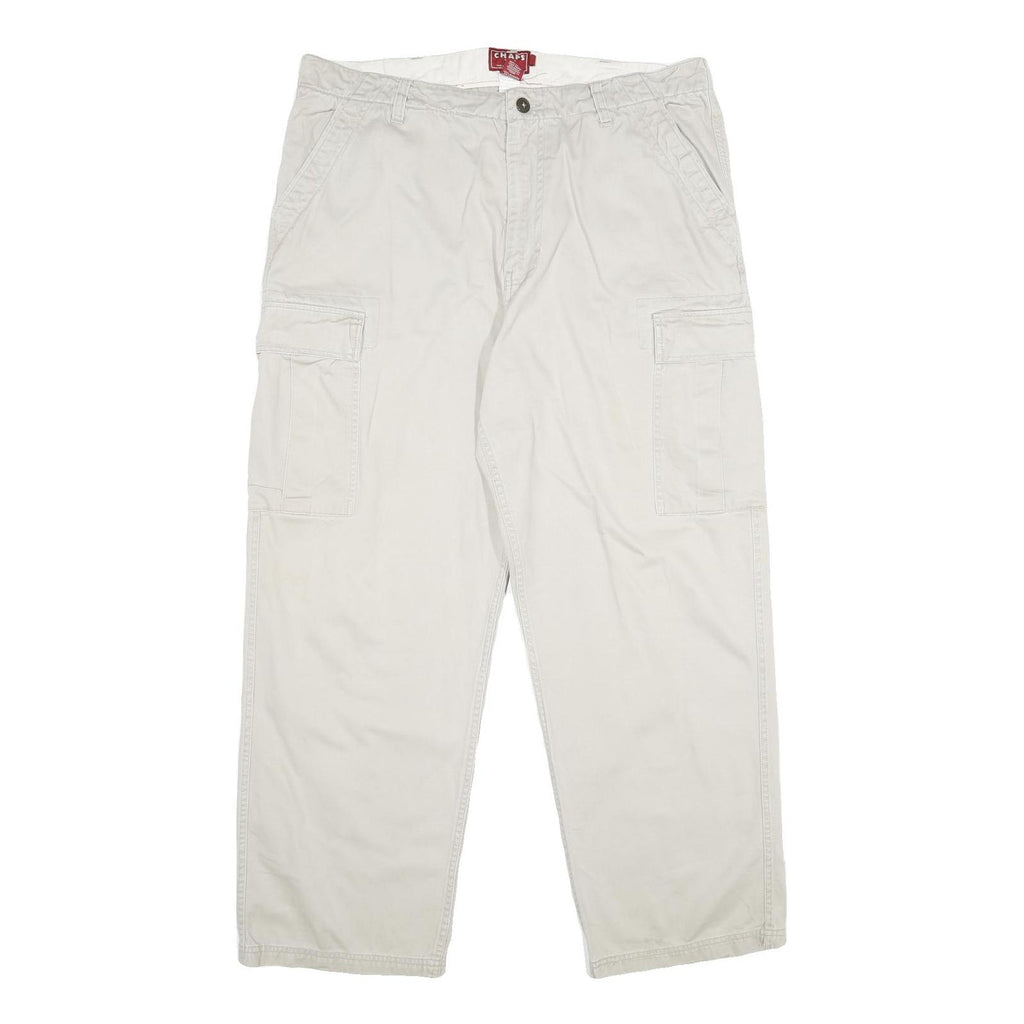 CHAPS Mens Cotton Beige Regular Fit Cargo Trousers W38 L30 Casual Utility