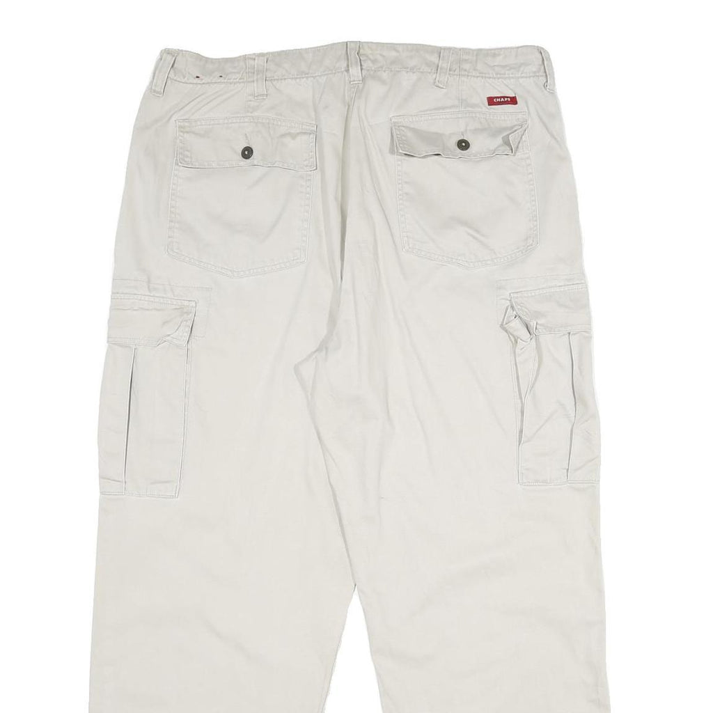 CHAPS Mens Cotton Beige Regular Fit Cargo Trousers W38 L30 Casual Utility
