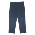 DICKIES Mens Cotton Blend Navy Regular Fit Straight Trousers W37 L32 Workwear