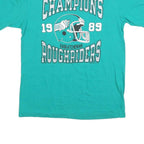 HANES Mens Turquoise Grey Cup Champions Saskatchewan Roughriders Graphic T-Shirt