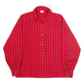 Mens Shirt Red 90s Spotted Long Sleeve M