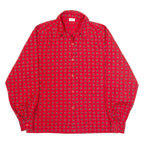 Mens Shirt Red 90s Spotted Long Sleeve M