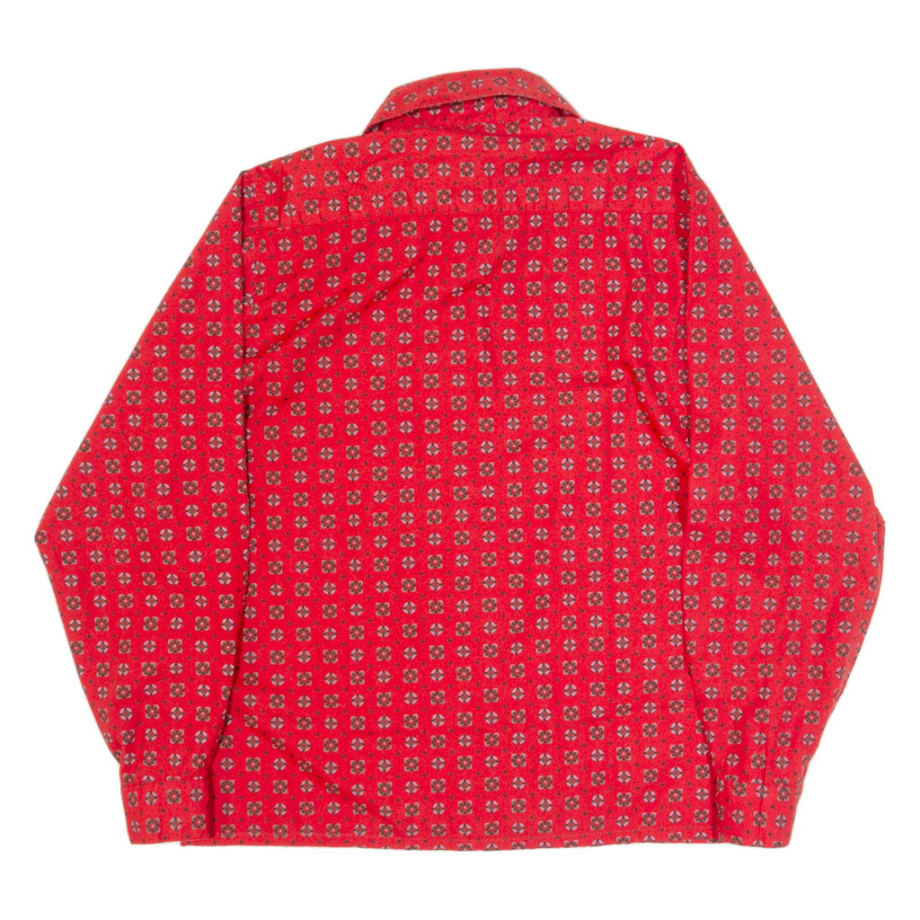 Mens Shirt Red 90s Spotted Long Sleeve M