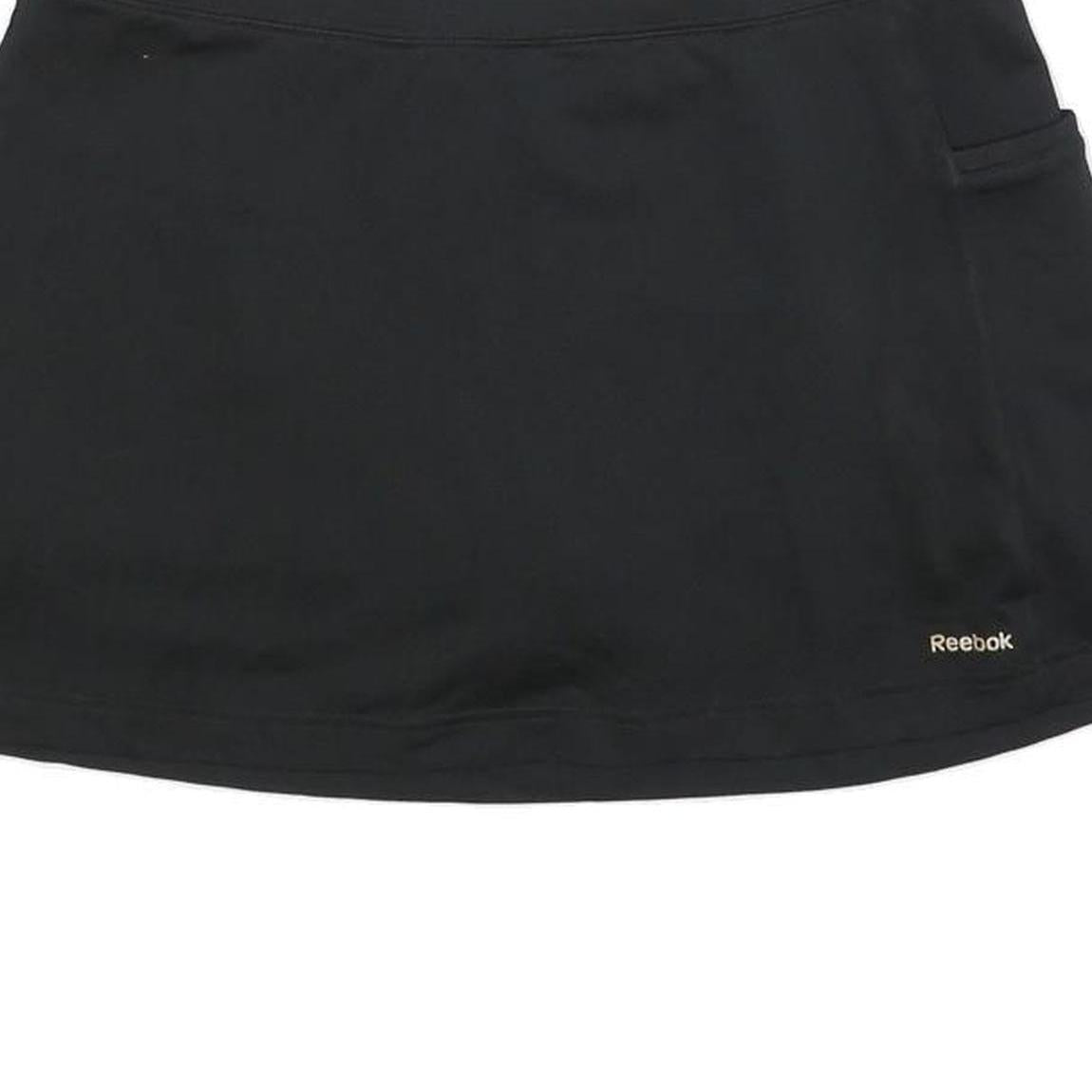 REEBOK Womens Black Polyester Blend Mini Skort UK 12 Sports Casual Activewear