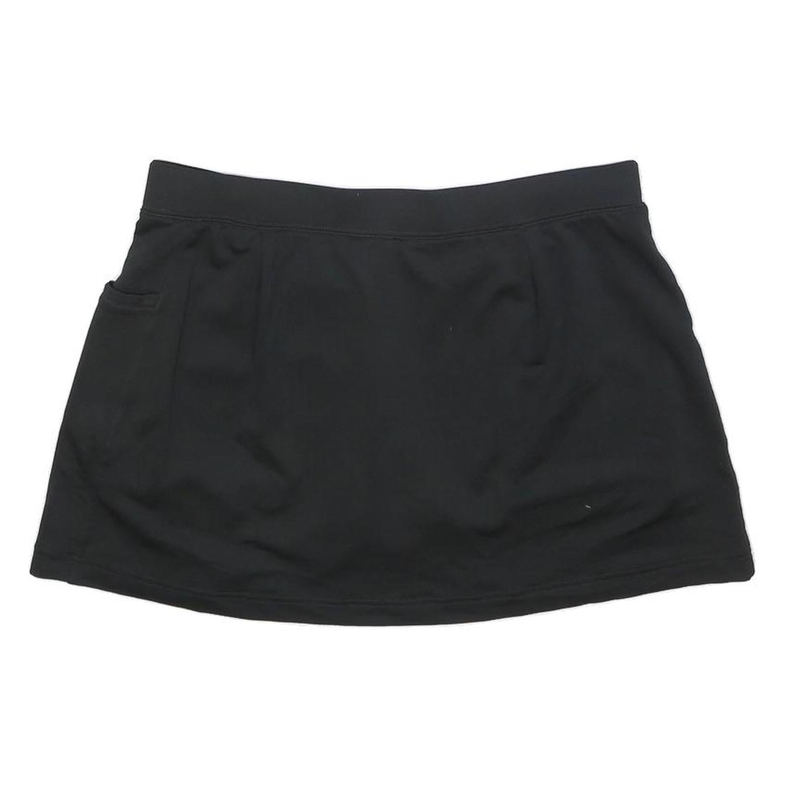 REEBOK Womens Black Polyester Blend Mini Skort UK 12 Sports Casual Activewear