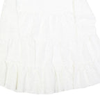 ZARA Womens White Fit & Flare Woven Dress Polyester Blend Long Sleeve M