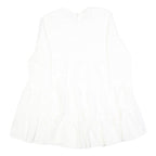 ZARA Womens White Fit & Flare Woven Dress Polyester Blend Long Sleeve M