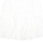 ZARA Womens White Fit & Flare Woven Dress Polyester Blend Long Sleeve M