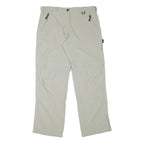 DACHSTEIN Womens Relaxed Beige Polyester Blend Zip Trousers W35 L32 Outdoor