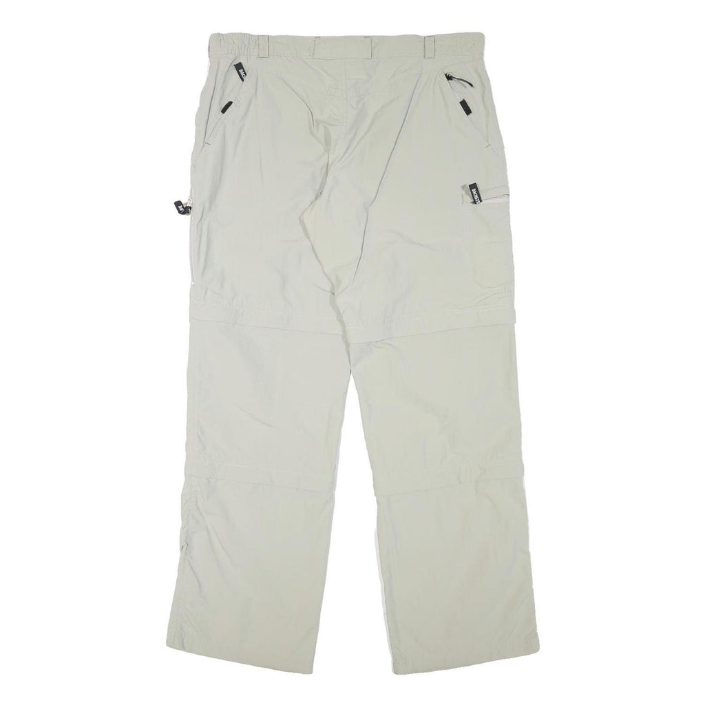 DACHSTEIN Womens Relaxed Beige Polyester Blend Zip Trousers W35 L32 Outdoor