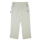 DACHSTEIN Womens Relaxed Beige Polyester Blend Zip Trousers W35 L32 Outdoor