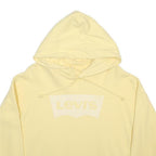 LEVI'S Womens Yellow Hoodie XS Cotton Blend Casual Pullover Sweatshirt