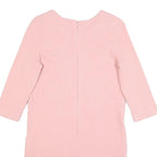 GANNI Womens Pink Fit & Flare Cotton Blend Dress Short Sleeve Knee Length S