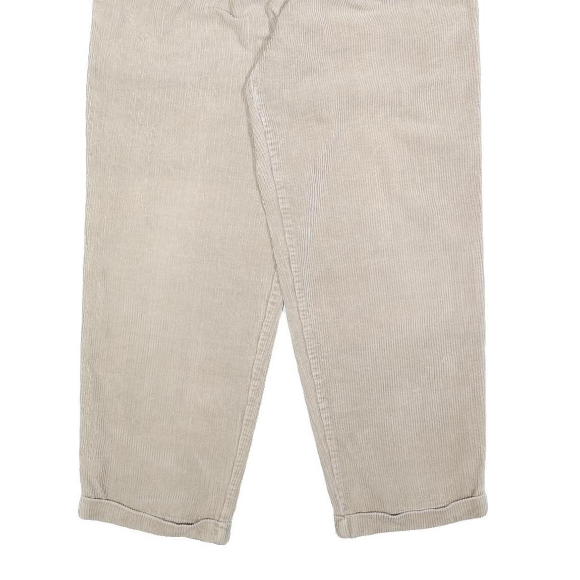 CHAPS RALPH LAUREN Mens Cotton Beige Relaxed Tapered Trousers W30 L30 Casual