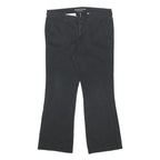 DICKIES Womens Black Slim Straight Trousers W32 L26 Cotton Blend Zip Casual