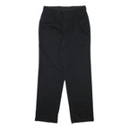 DOCKERS Mens Cotton Blend Black Regular Fit Straight Leg Trousers W32 L32 Casual