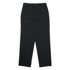 DOCKERS Mens Cotton Blend Black Regular Fit Straight Leg Trousers W32 L32 Casual