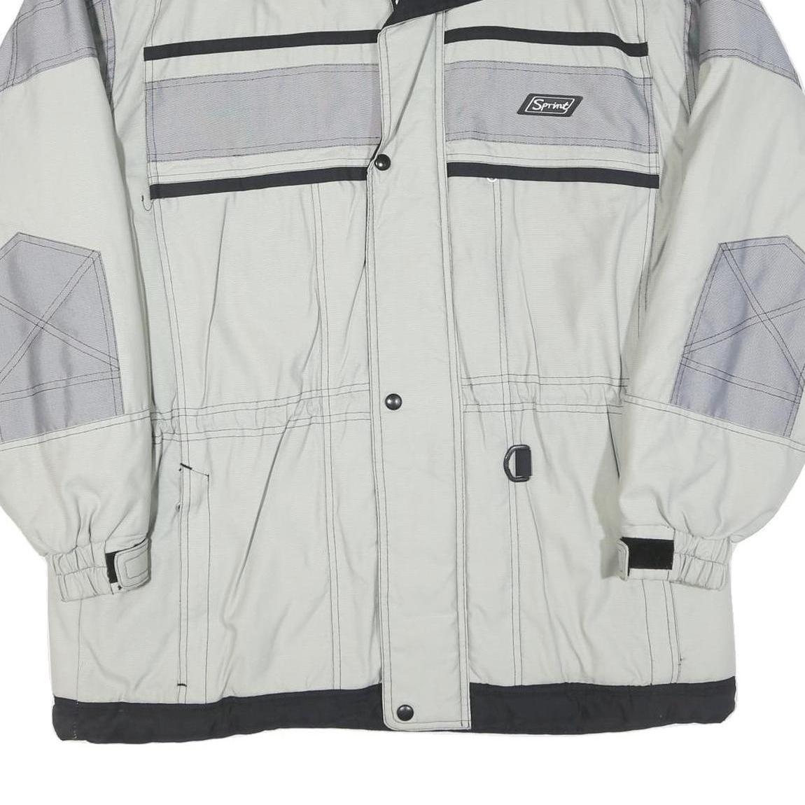 SPRINT Mens Grey & Light Grey Colourblock Outdoor Jacket L Polyester Blend Woven
