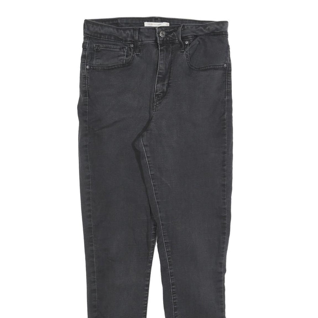 LEVI'S 721 Womens Jeans Black Slim Skinny Denim Medium W30 L30 Stretch