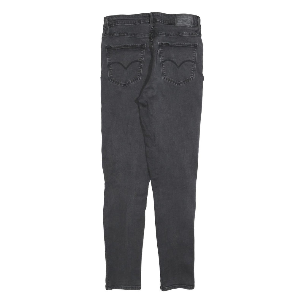 LEVI'S 721 Womens Jeans Black Slim Skinny Denim Medium W30 L30 Stretch