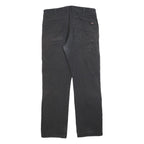 DICKIES Mens Regular Fit Jeans Black Denim W34 L32 Workwear Zip Closure