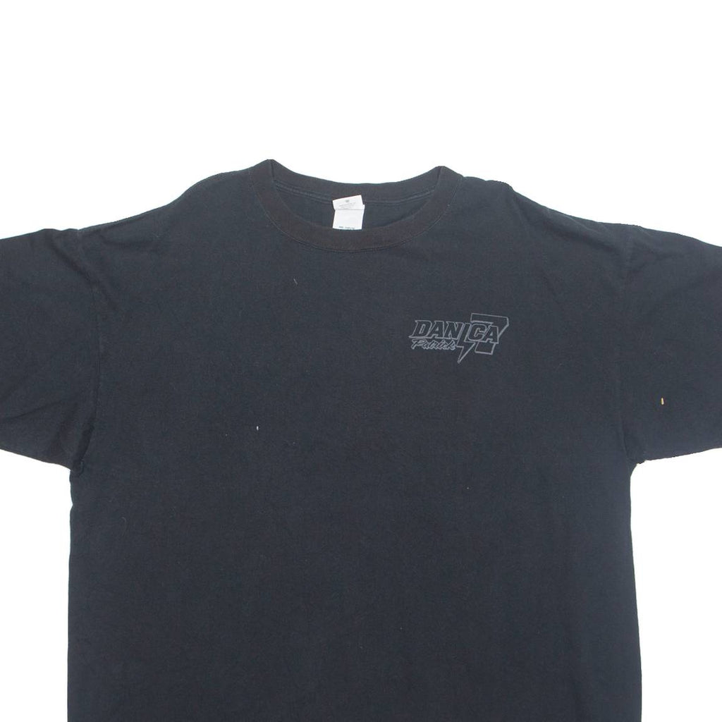 ANVIL Danica Patrick 7 Indy Car Racing Mens T-Shirt Black USA 2XL