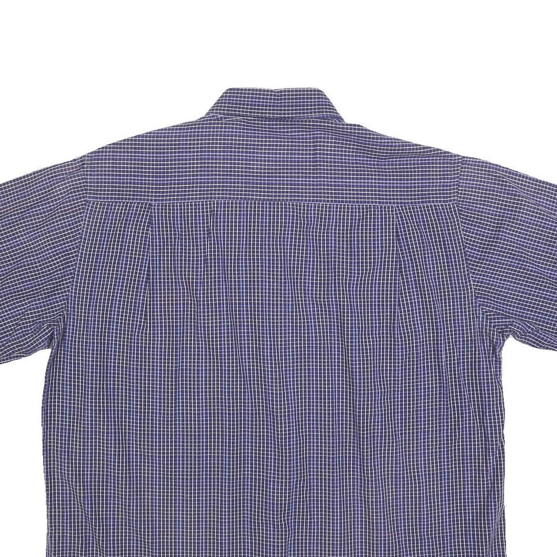 ASCOT SPORT Mens Blue Check Shirt 2XL Cotton Blend Casual Button-Down