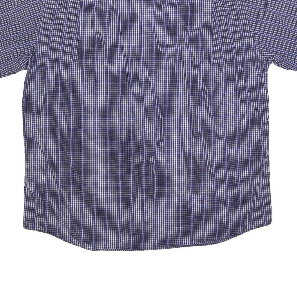 ASCOT SPORT Mens Blue Check Shirt 2XL Cotton Blend Casual Button-Down