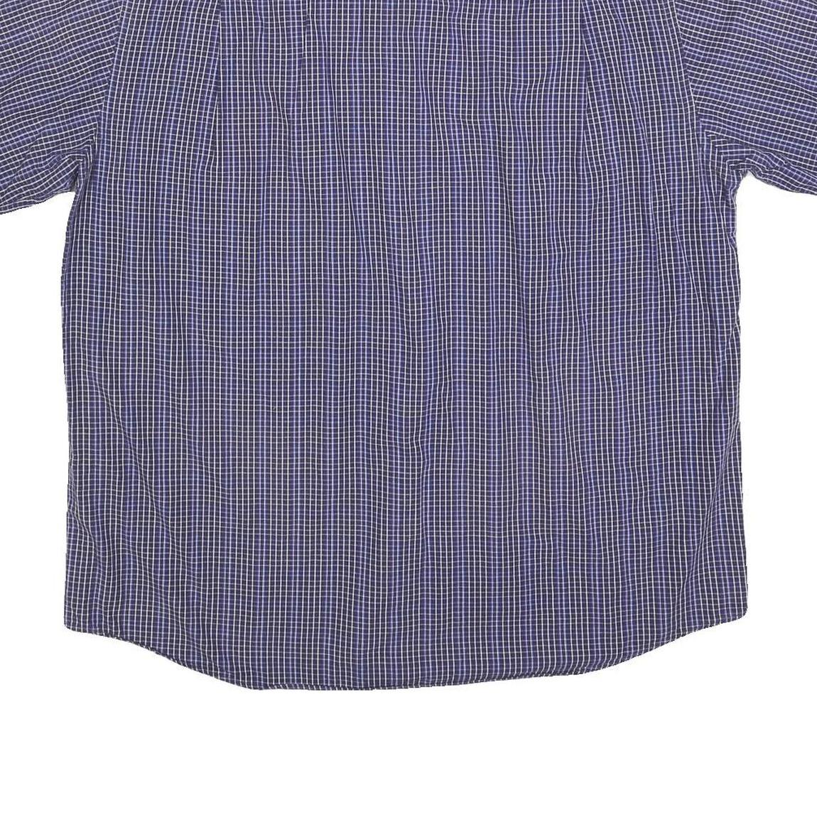 ASCOT SPORT Mens Blue Check Shirt 2XL Cotton Blend Casual Button-Down