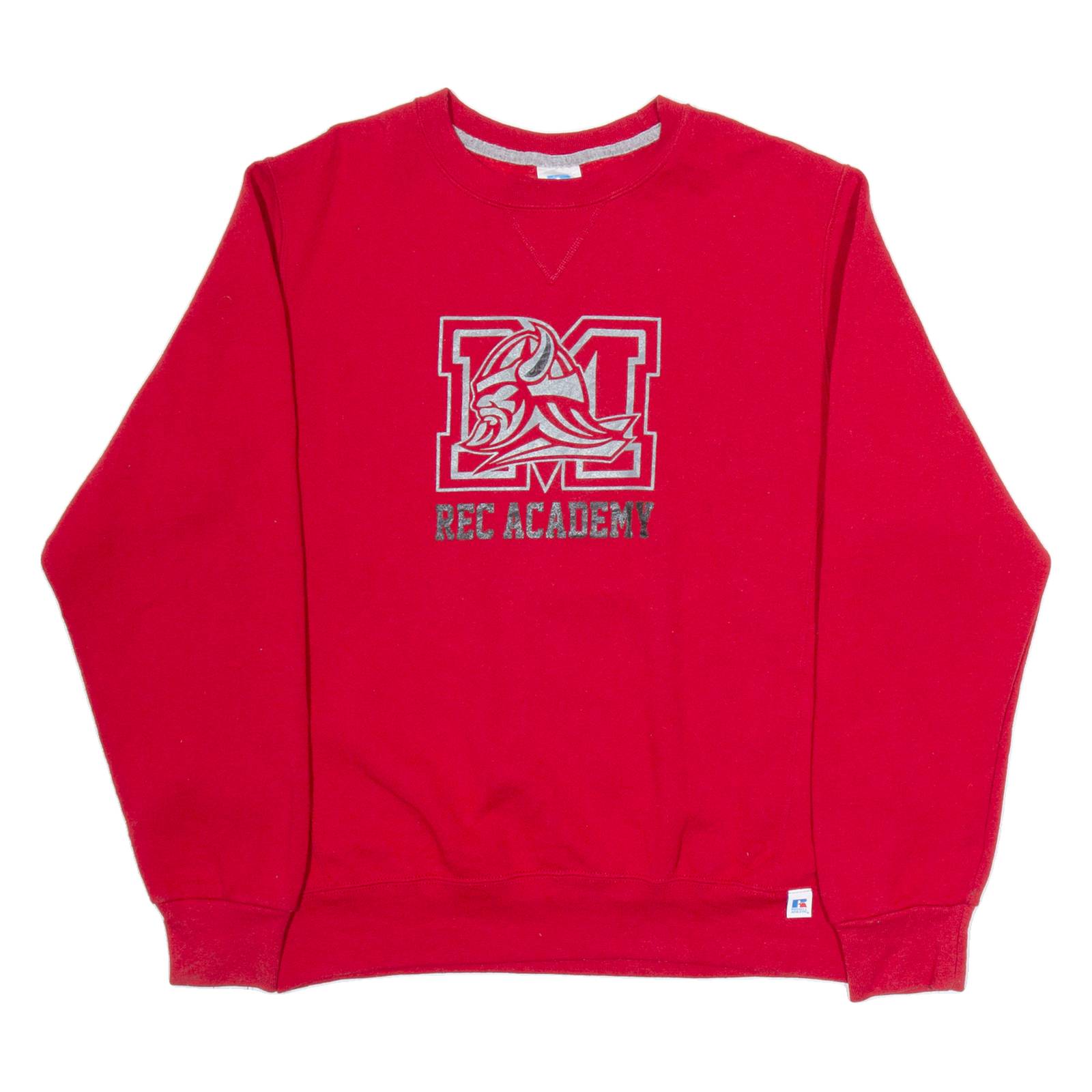 RUSSELL ATHLETIC Mens Sweatshirt Red USA M