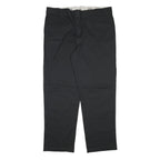 DICKIES Mens Cotton Blend Black Regular Fit Straight Leg Trousers W38 L30