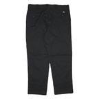 DICKIES Mens Cotton Blend Black Regular Fit Straight Leg Trousers W38 L30