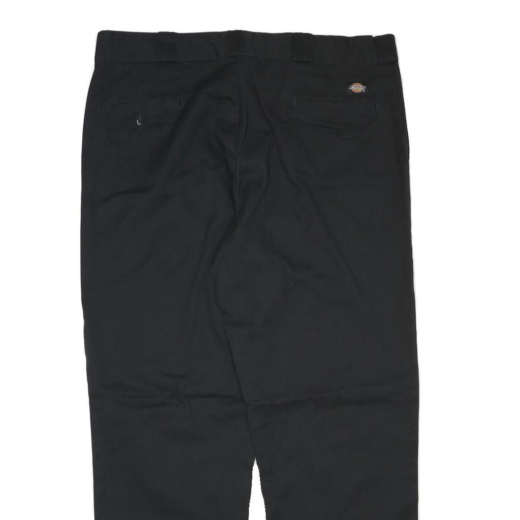 DICKIES Mens Cotton Blend Black Regular Fit Straight Leg Trousers W38 L30