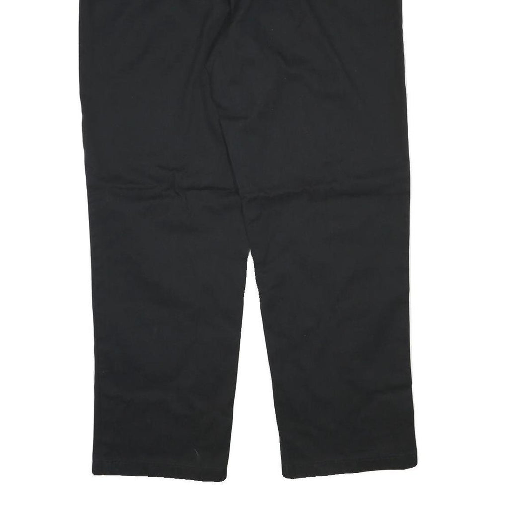 DICKIES Mens Cotton Blend Black Regular Fit Straight Leg Trousers W38 L30