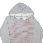 DKNY Womens Grey Hoodie L Cotton Blend Pullover Lightweight Casual