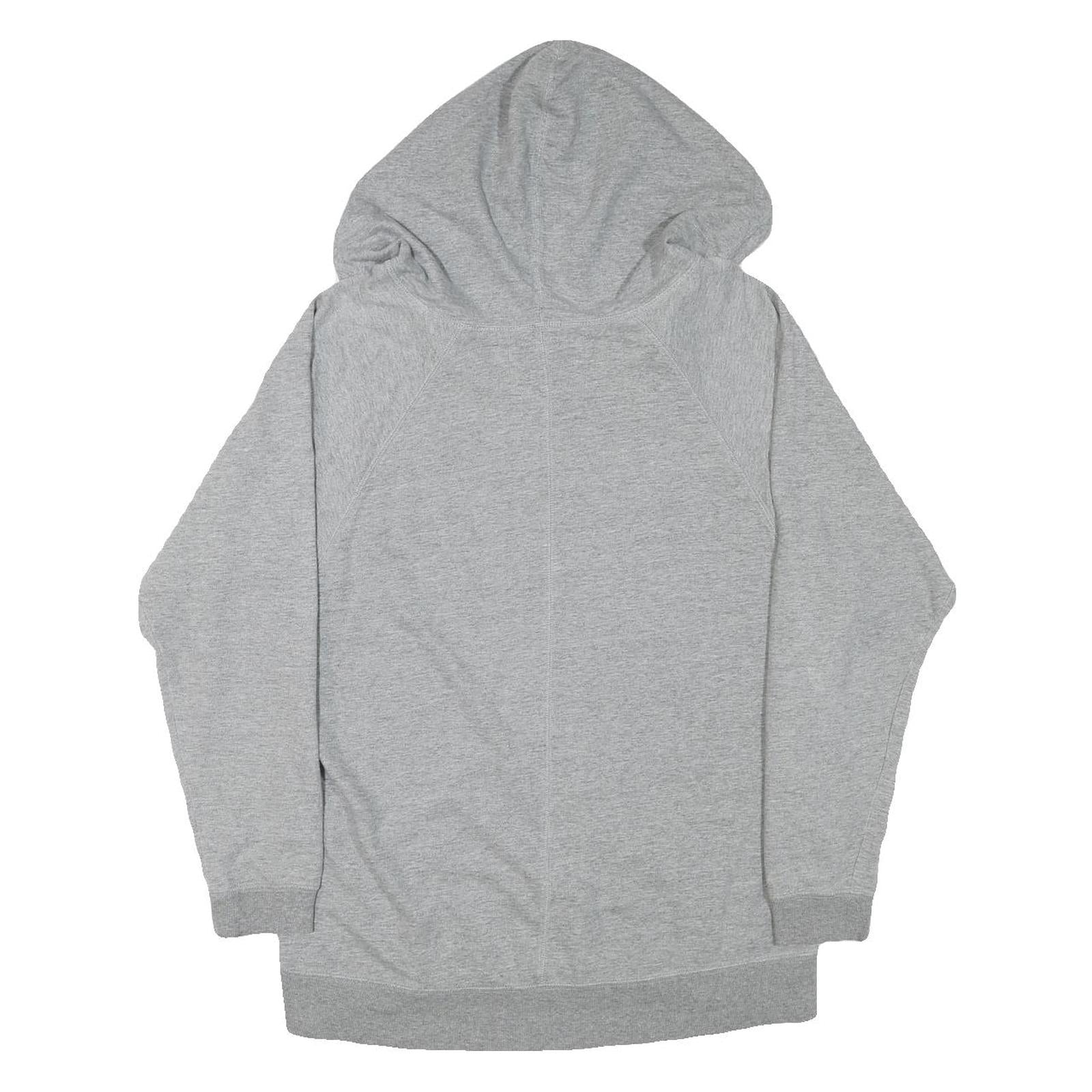 DKNY Womens Grey Hoodie L Cotton Blend Pullover Lightweight Casual