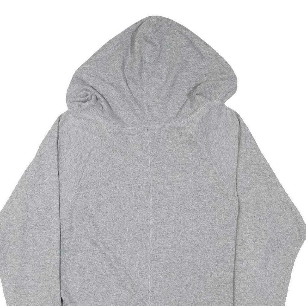 DKNY Womens Grey Hoodie L Cotton Blend Pullover Lightweight Casual