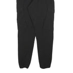 Womens Black Slim Fit Cargo Trousers Polyester Blend W28 L28 Zip Pockets