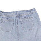 ST JOHNS BAY Womens Blue Denim Mini Cotton Blend Skirt M Casual Pocketed