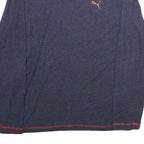 PUMA Mens Blue Long Sleeve T-Shirt L Crew Neck Casual Cotton Top