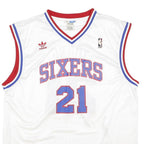 ADIDAS ORIGINALS Mens White Sixers 21 Young Basketball Jersey XL Sleeveless