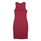 FRENCH CONNECTION Womens Red Fit & Flare Cotton Blend Sleeveless Knee Length