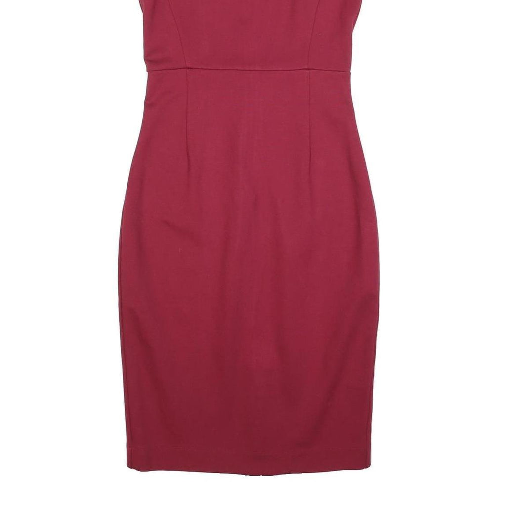 FRENCH CONNECTION Womens Red Fit & Flare Cotton Blend Sleeveless Knee Length