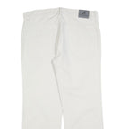 LEE COOPER Mens Cotton Blend White Regular Straight Trousers W36 L30 Casual Zip