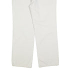 LEE COOPER Mens Cotton Blend White Regular Straight Trousers W36 L30 Casual Zip
