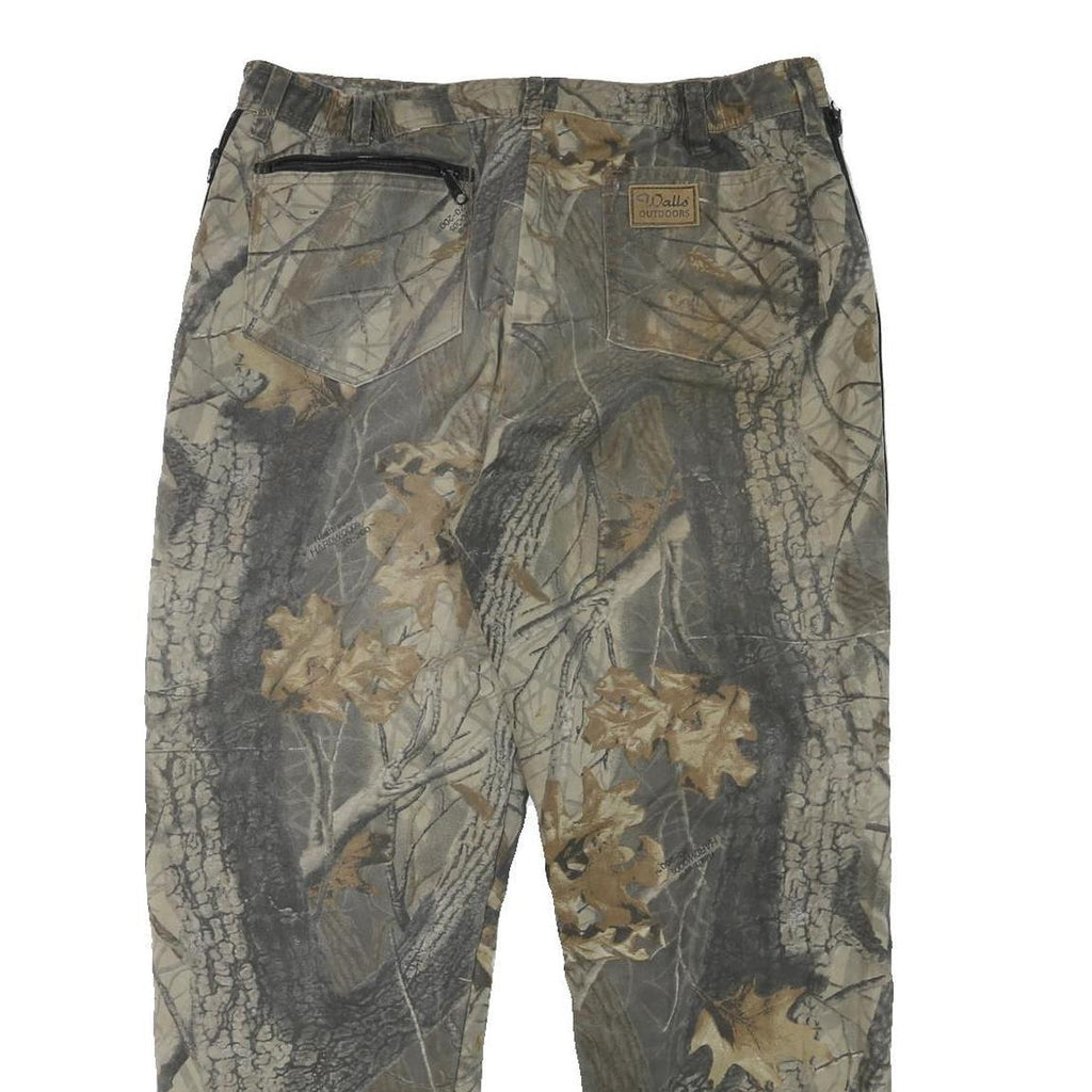 WALLS Mens Polyester Blend Relaxed Camouflage Lined Trousers W36 L30 Outdoor