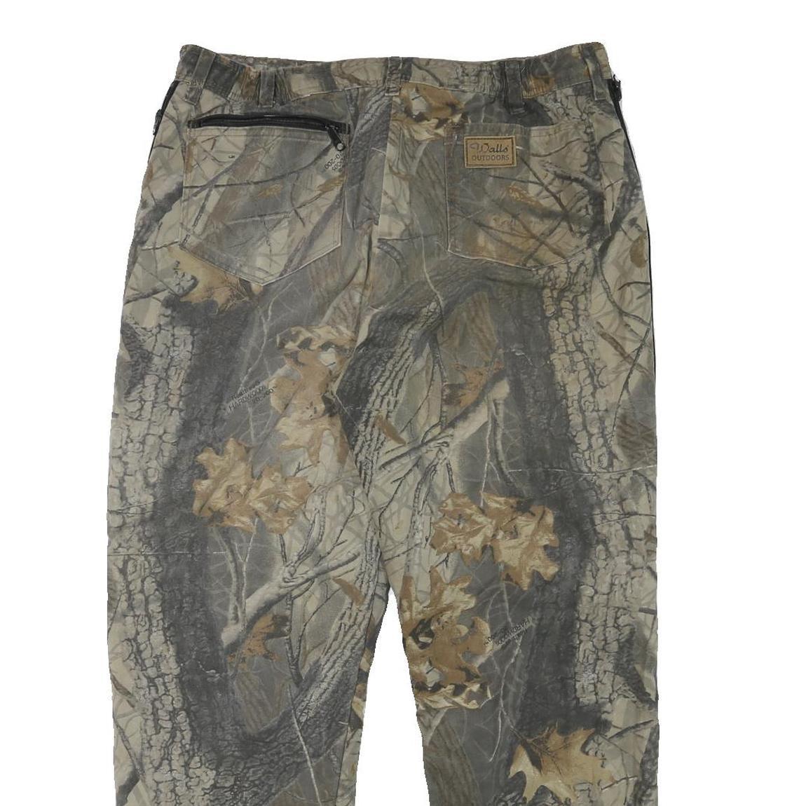 WALLS Mens Polyester Blend Relaxed Camouflage Lined Trousers W36 L30 Outdoor