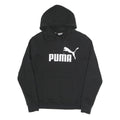 PUMA Womens Black Hoodie UK 16 Cotton Blend Pullover Casual Sweatshirt
