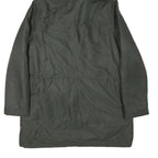 LEVI'S Womens Green Cotton Blend Hooded Zip Parka Jacket L Winter Outerwear
