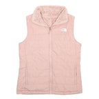 THE NORTH FACE Womens Pink Sleeveless Reversible Fleece Jacket M Polyester Zip